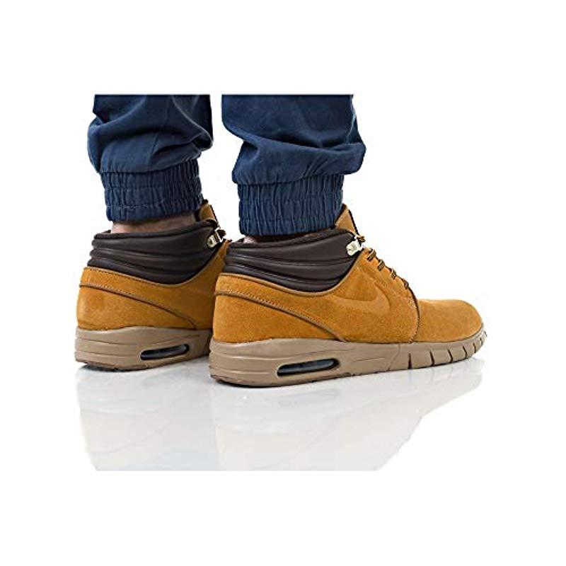 Nike Sb Stefan Janoski Max Mid Premium Skate Shoe in Brown Men | Lyst UK