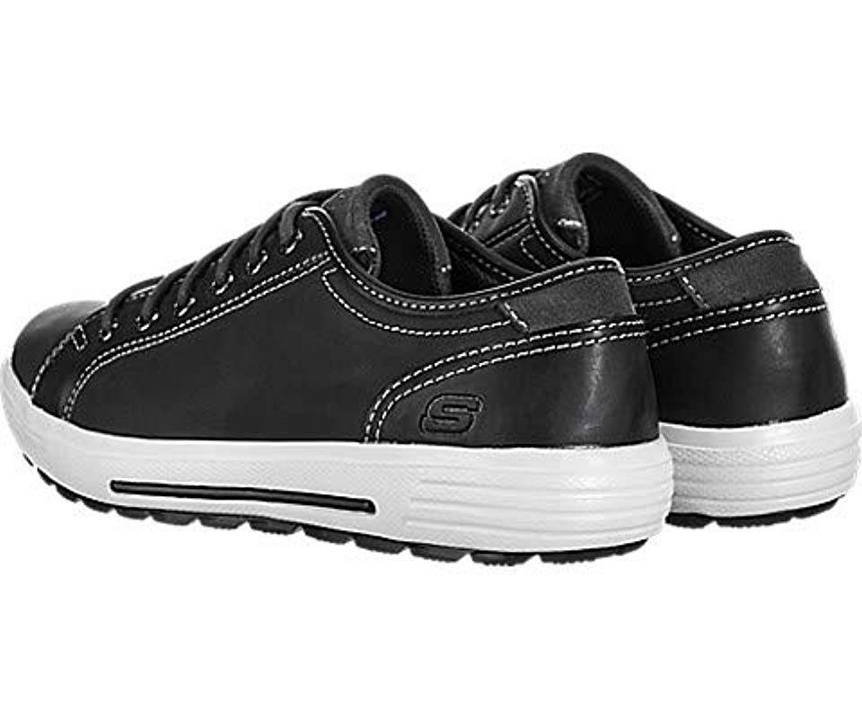 Skechers Porter Ressen Oxford in Black Leather (Black) for Men | Lyst