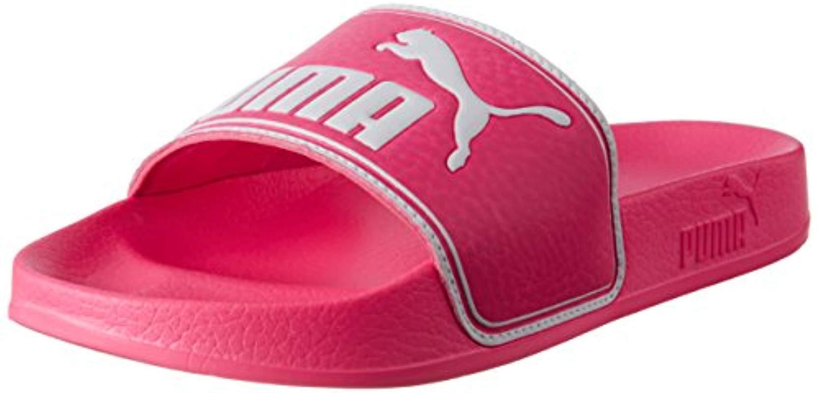 puma flip flops pink