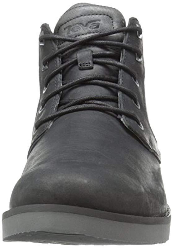 Teva Durban Leather Chukka Boot in Black for Men Lyst