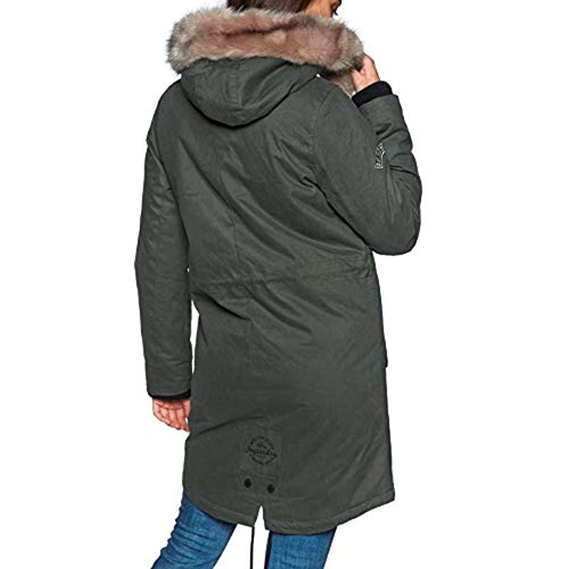 superdry frankie faux fur lined parka