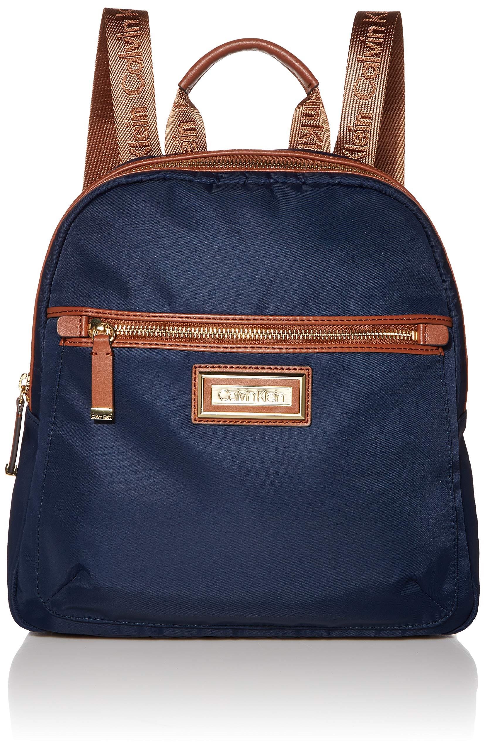Calvin Klein Monogram Small Key Item Backpack in Brown