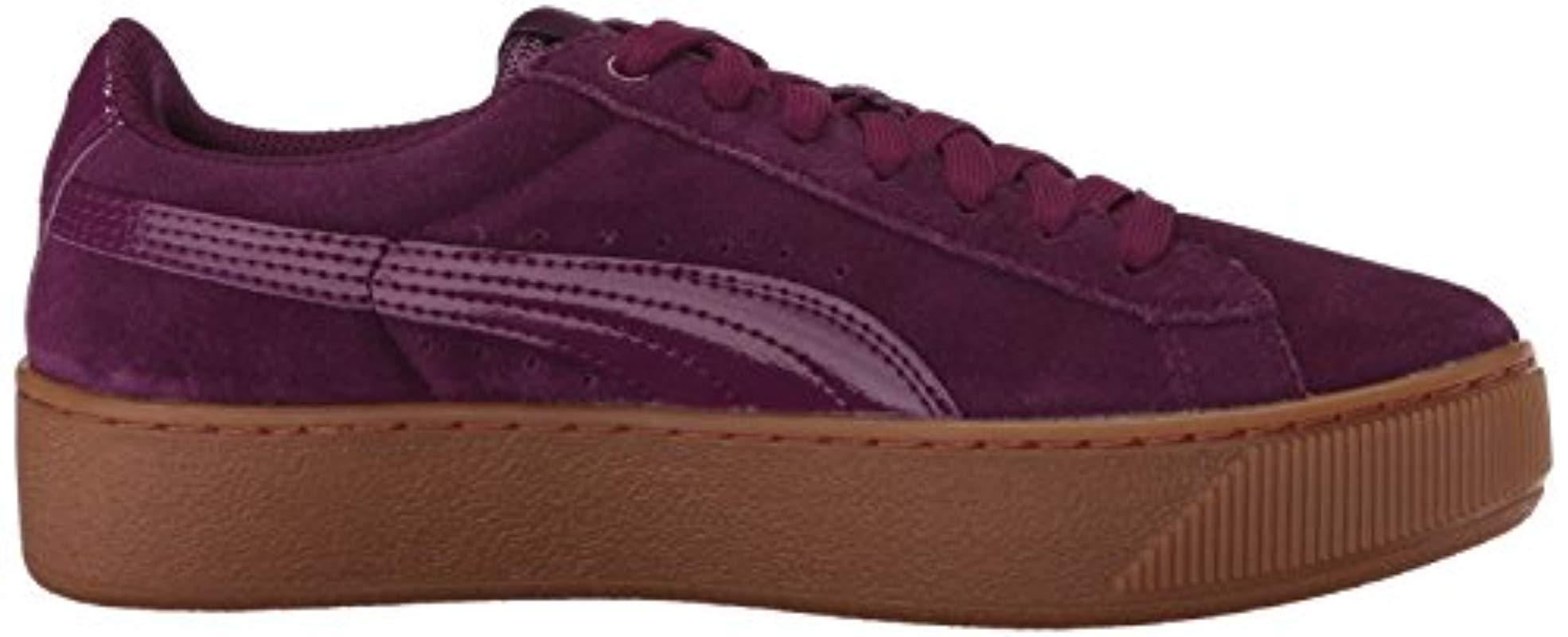 puma vikky platform dark purple
