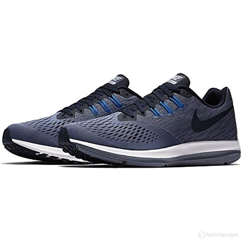 Nike Zoom Winflo 4 Running Shoes in Blue for Men | Lyst UK