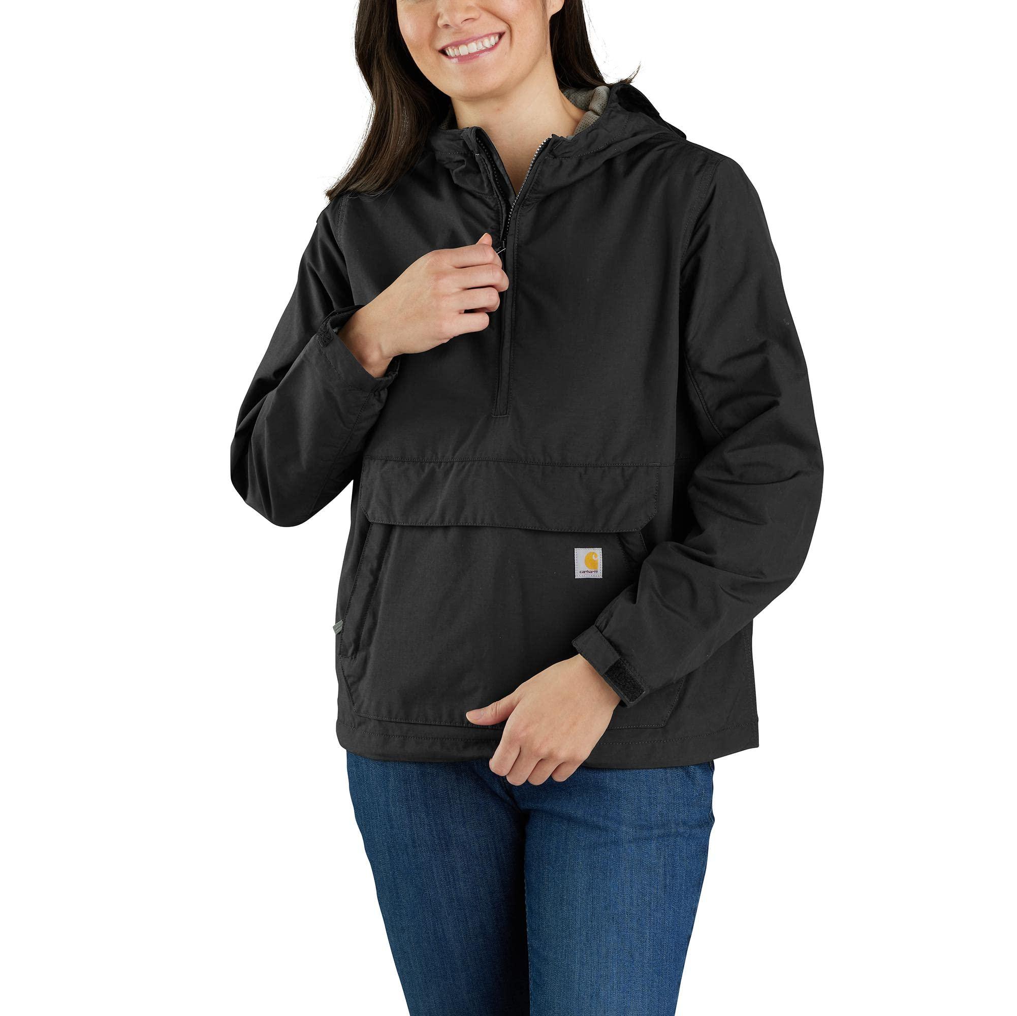 Carhartt Rain Defender Loose Fit Lightweight Packable Anorak in Black