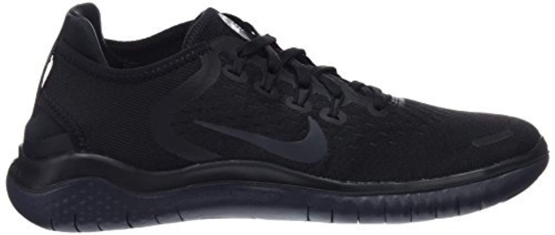 Nike Free Rn 18 Running Shoes In Black White Black For Men Lyst