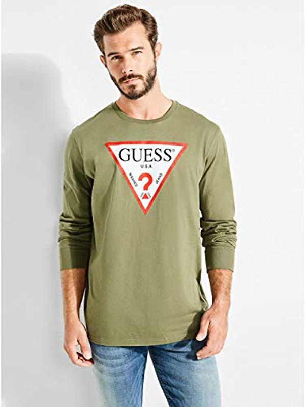 olive green guess shirt