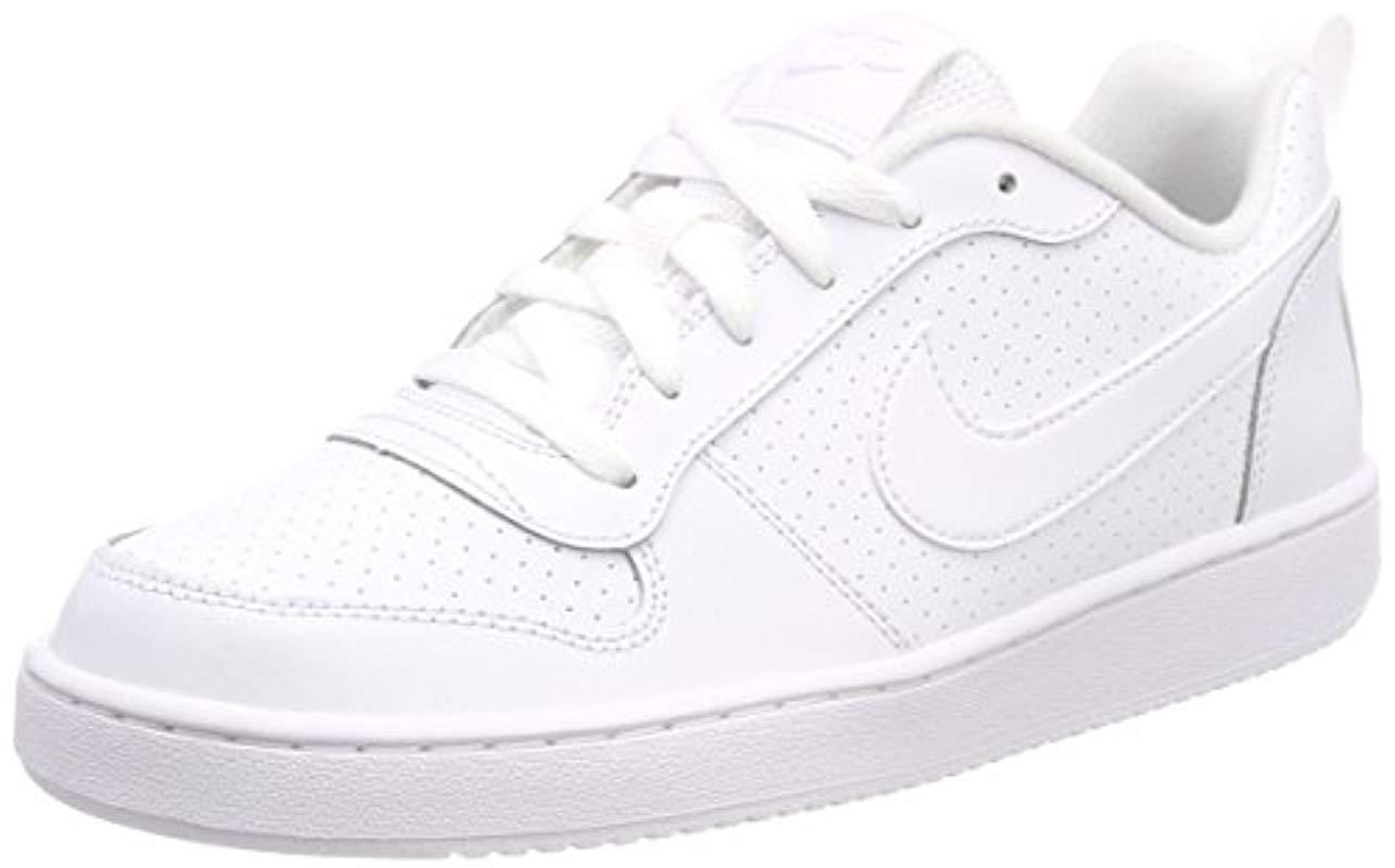 nike white floral court borough low velcro trainers