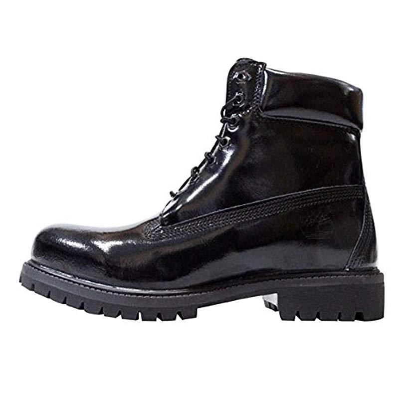 black shiny timberland boots