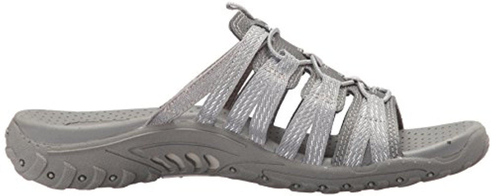 Skechers Reggae-repetition Slide Sandal in Charcoal (Gray) - Lyst