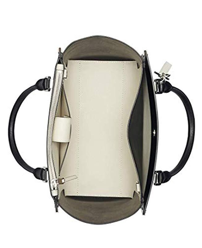 calvin klein raelynn saffiano leather satchel