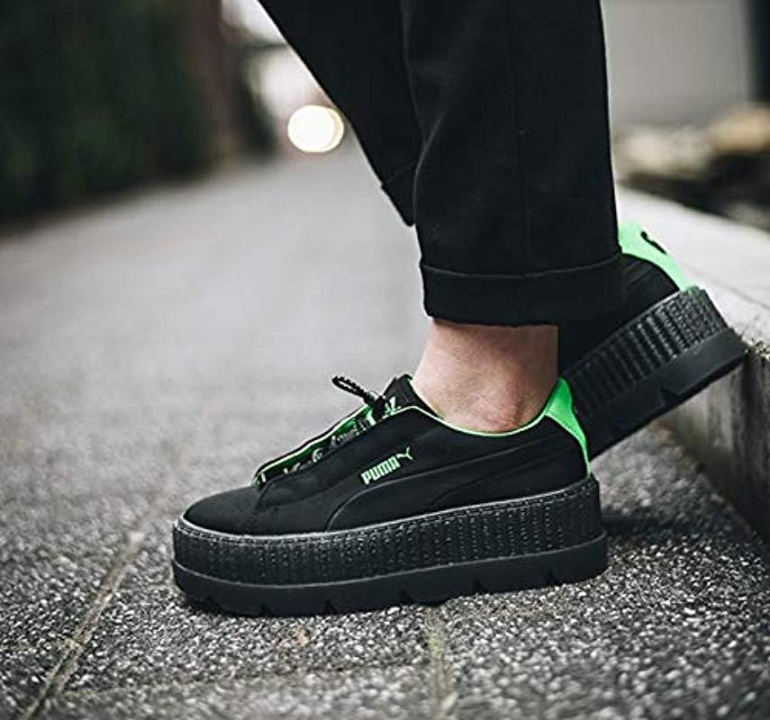 puma fenty cleated creepers surf black green