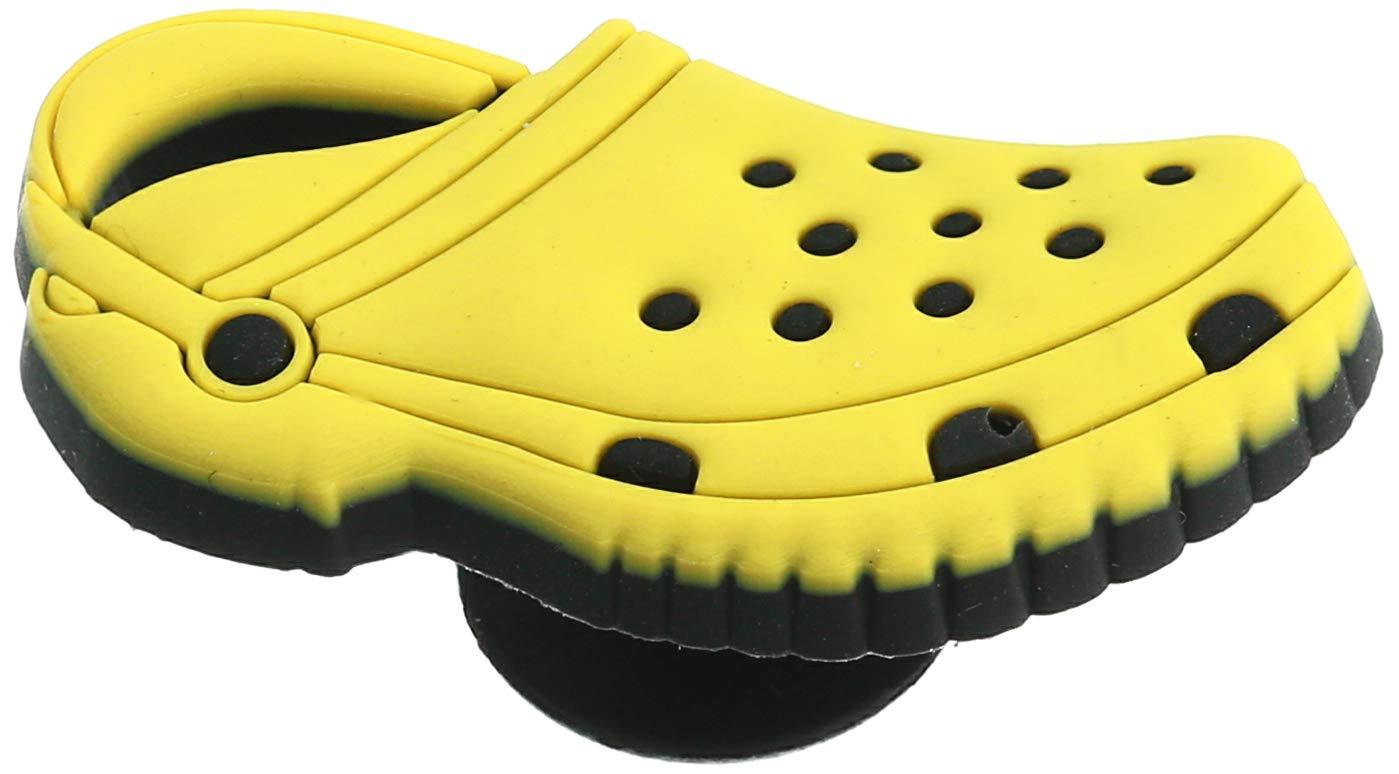 Crocs classic clogs in black with Jibbitz