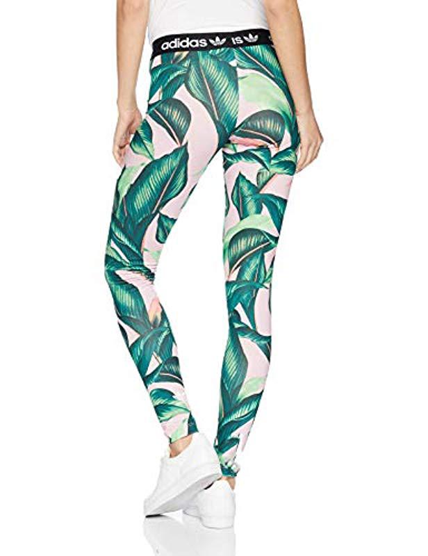 adidas pink and green leggings