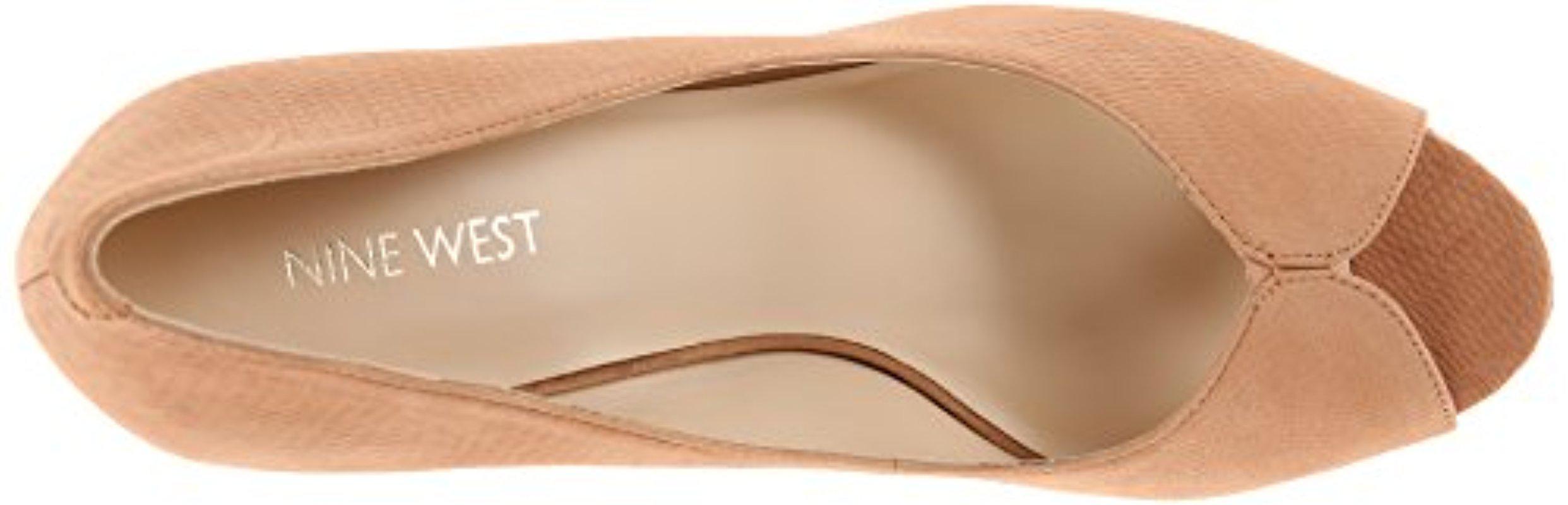 Nine West Womens Audora Nubuck Wedge Pump