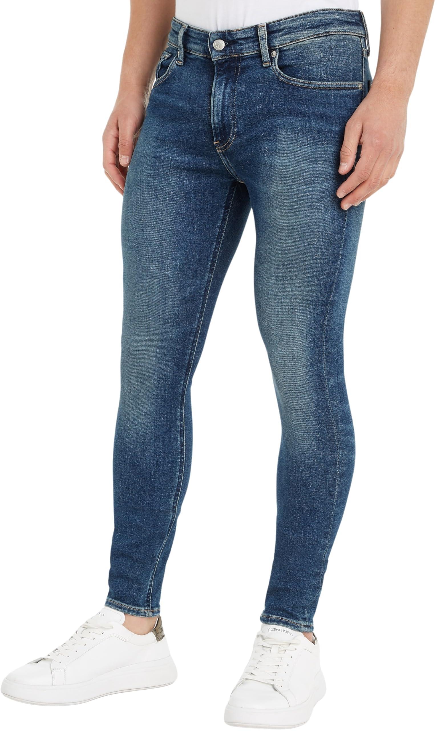 Calvin Klein Super Skinny Denim Pants Denim in Blue for Men Lyst UK