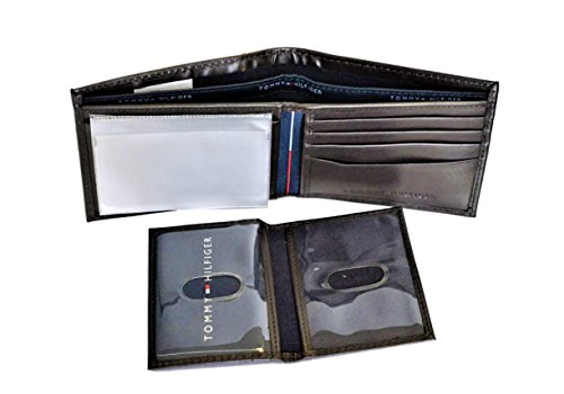 Tommy Hilfiger Men's Genuine Leather Slim Passcase Wallet for Men - Save  50% | Lyst