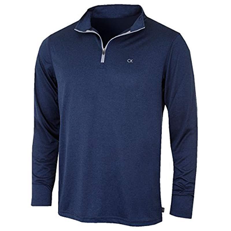 Calvin Klein Golf S 2019 Harlem 1/4 Zip Pullover in Navy Marl (Blue) for  Men - Lyst