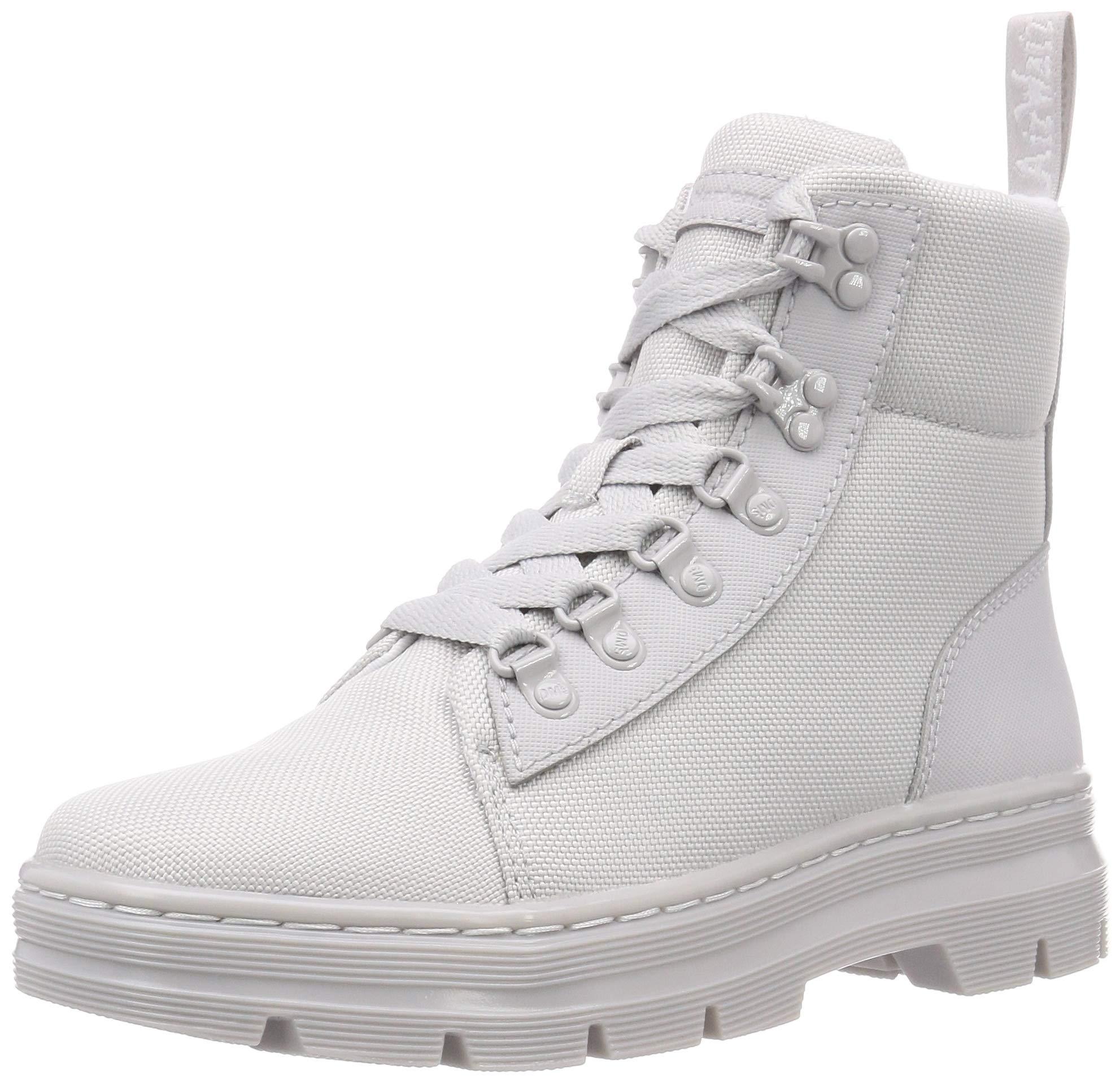 combs platform combat boot white
