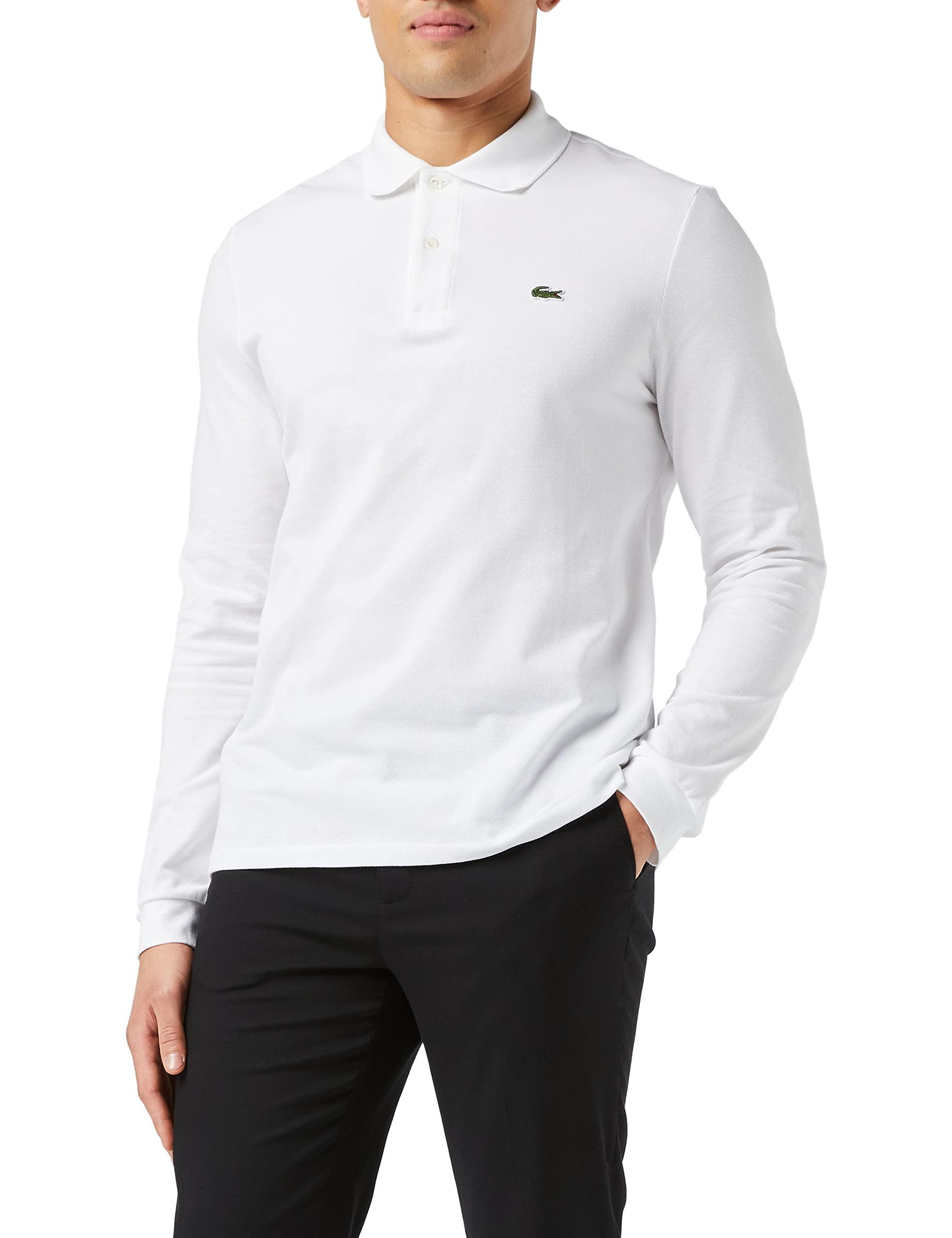 Lacoste Cotton Long Sleeve Classic Pique Polo Shirt in Bordeaux (White) for  Men - Save 37% - Lyst