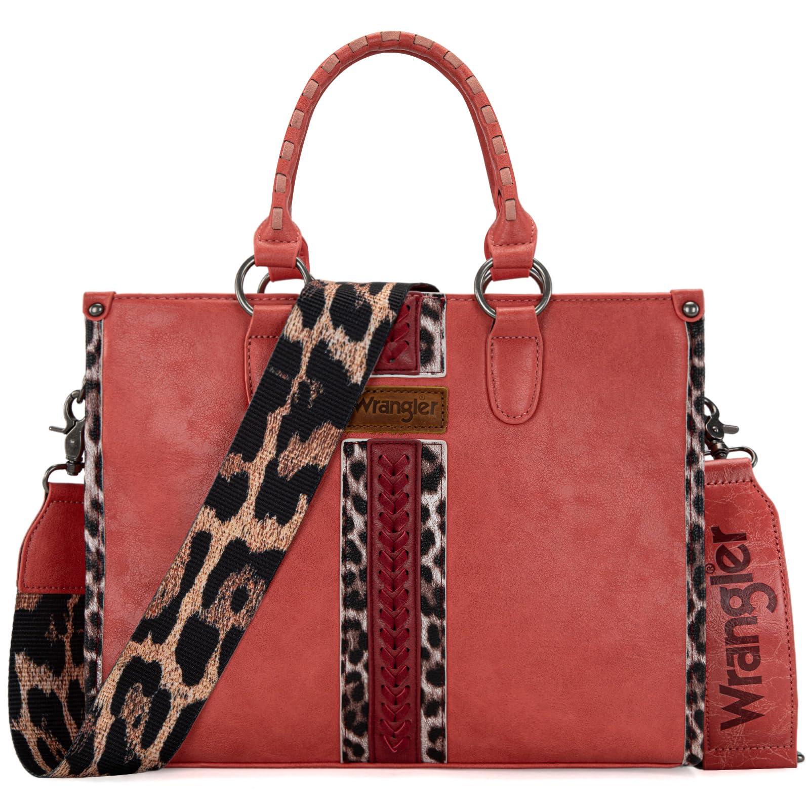 Red leopard print handbag best sale