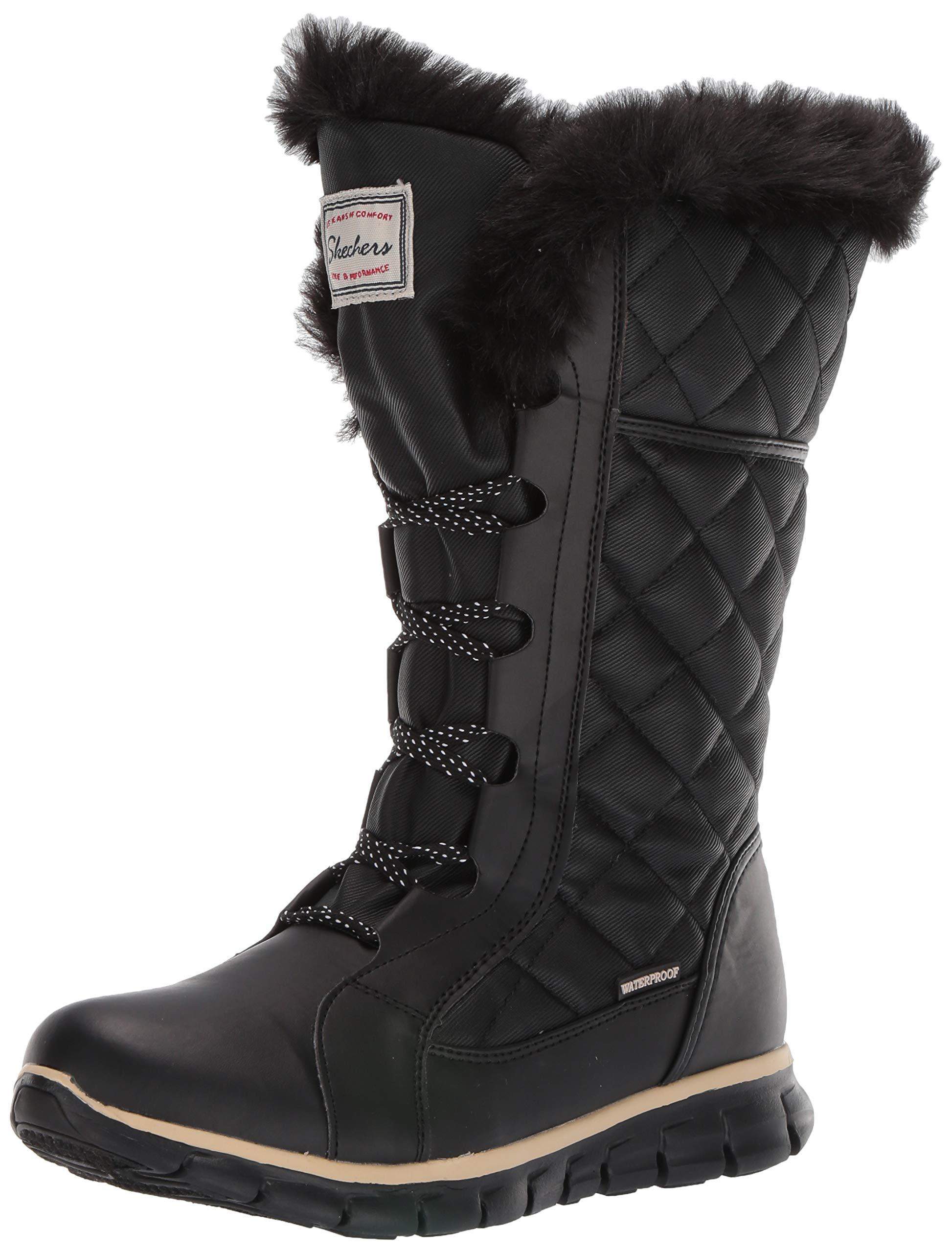 Skechers Leather Synergy-real Estate Snow Boot in Black - Lyst