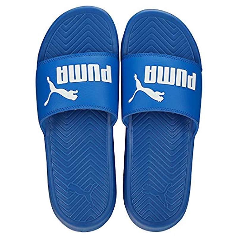 puma slides blue