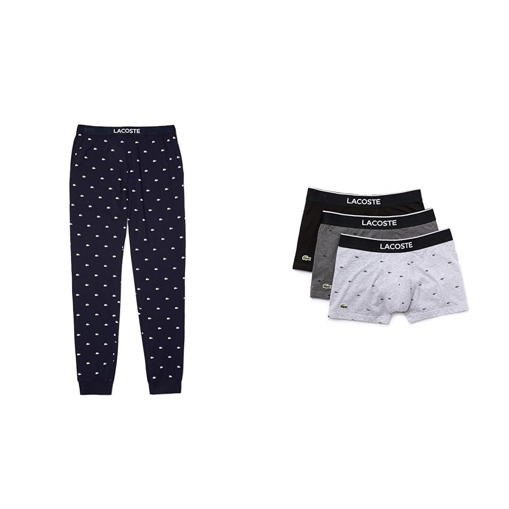 Pantalon de pyjama Marine/Blanc Body + Boxer Noir/Bitume Chine-argent L  Lacoste pour homme en coloris Bleu | Lyst