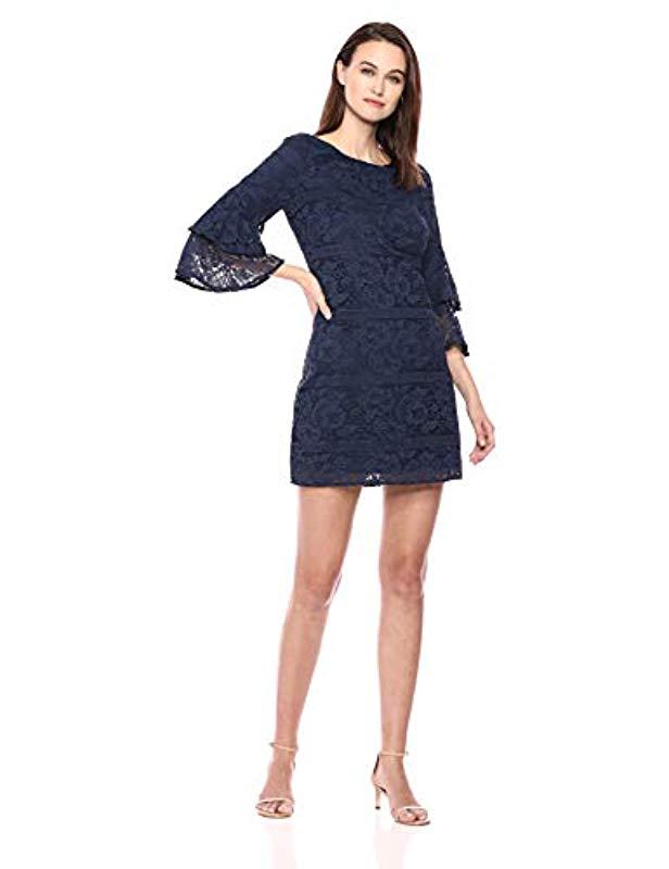 eliza j navy blue lace dress