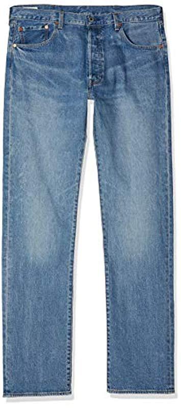 Levi's Denim 501 Button Fly B&t Straight Jeans in Blue for Men - Lyst