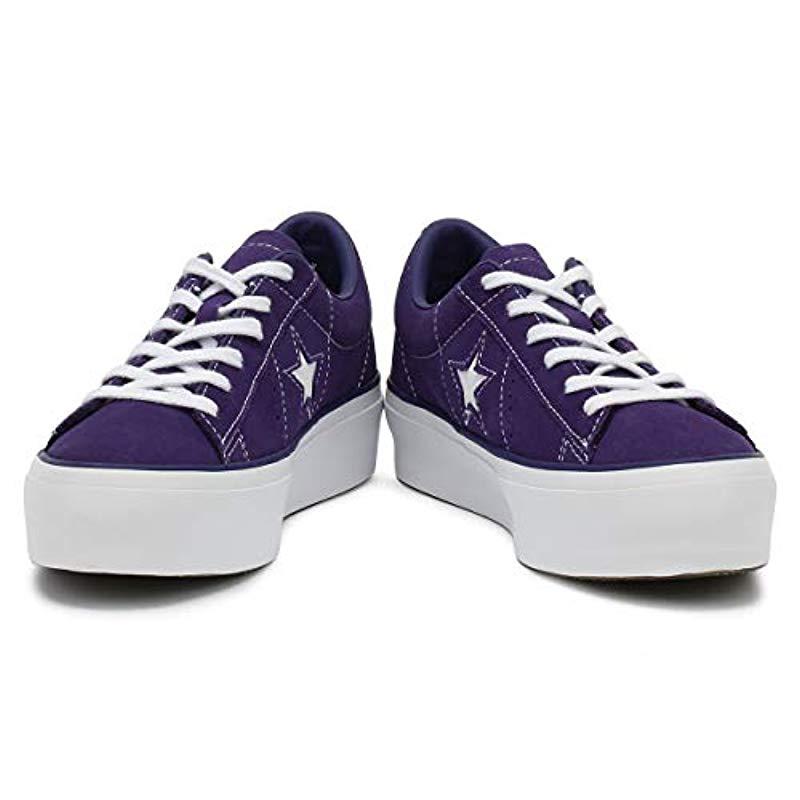 purple platform converse one star