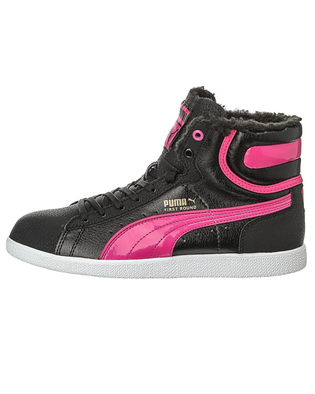 PUMA First Round Fur Jr Synthetic Casual Trainers Black | Lyst UK