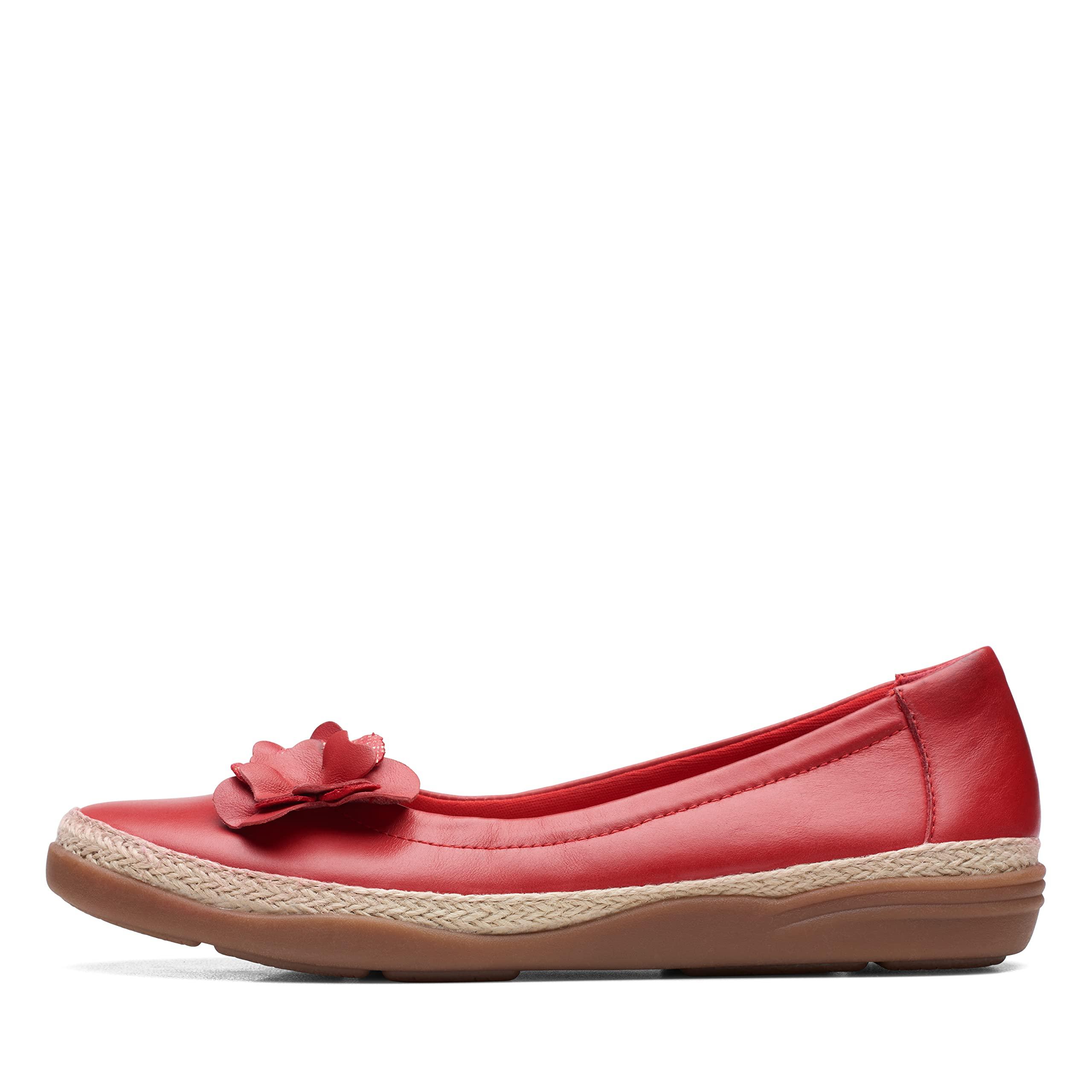 Clarks Elaina Jade Ballet Flat in Red | Lyst