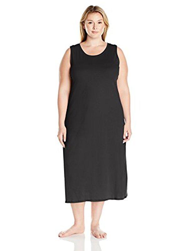 plus size cotton sleeveless nightgown