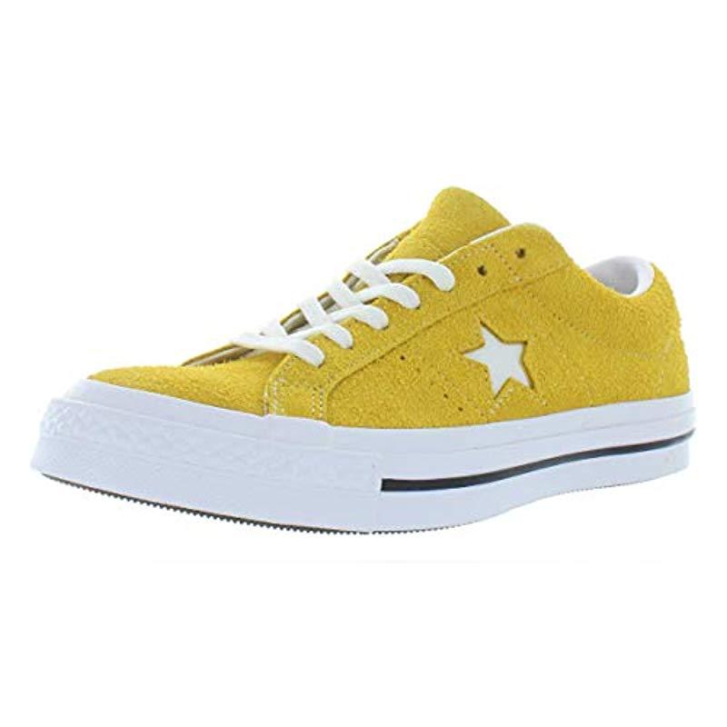converse one star suede yellow