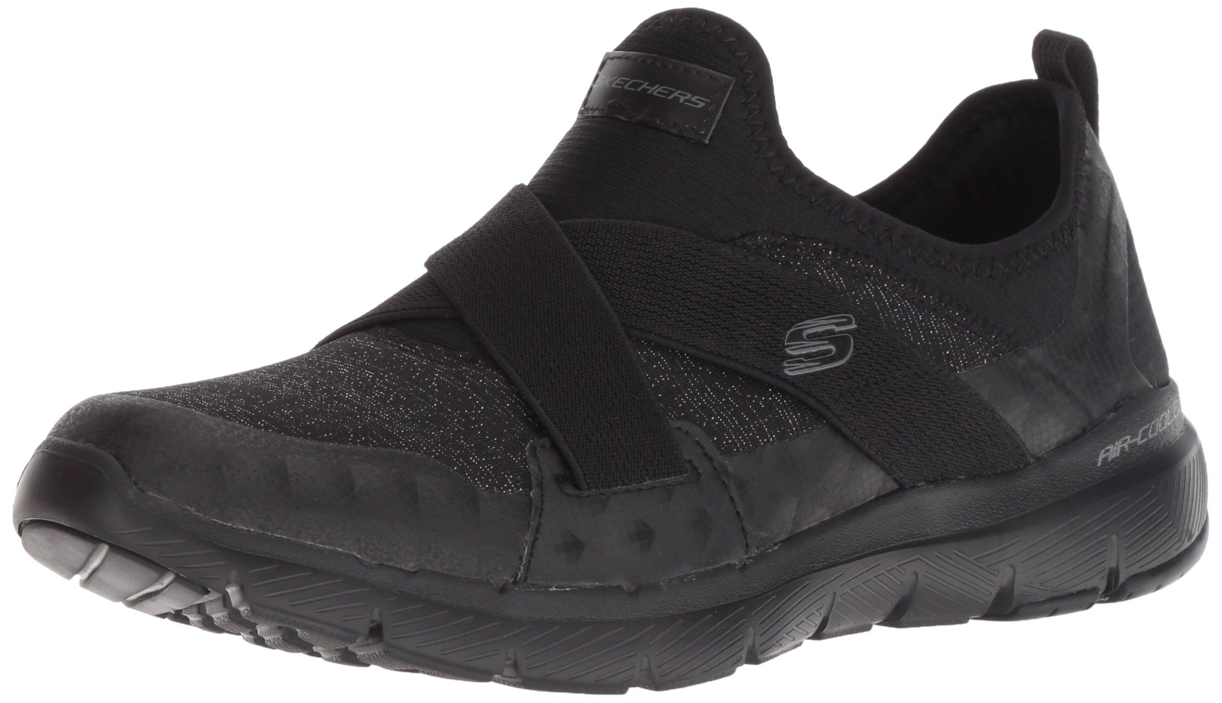 Skechers Rubber Flex Appeal 3.0-finest Hour Sneaker in Black/White (Black)  | Lyst