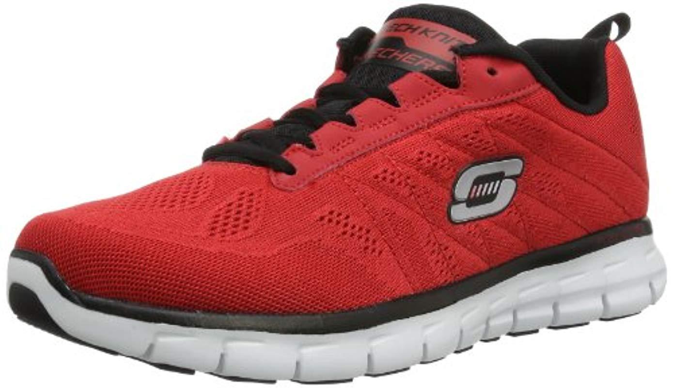 all red skechers