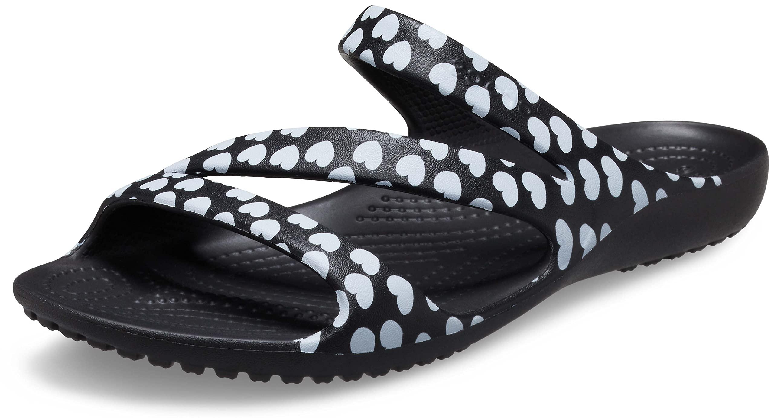 Crocs™ Kadee Ii Heart Print Sandal W Clog in Black | Lyst