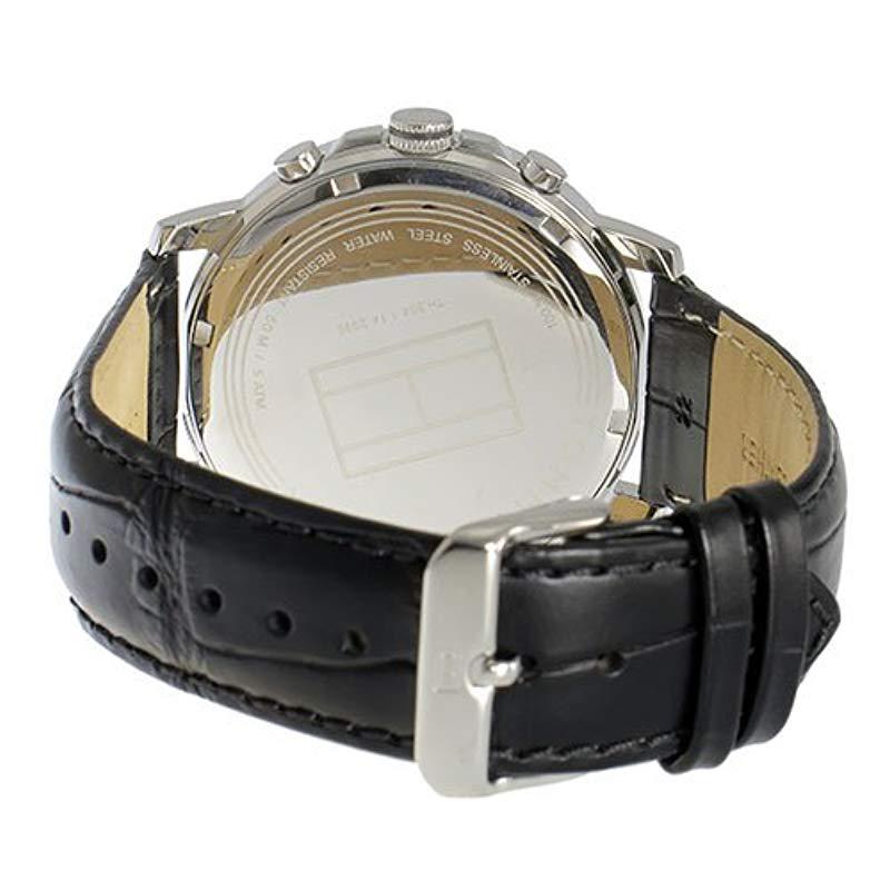 Tommy Hilfiger Quartz Stainless Steel And Leather Casual Watch, Color Black  (model: 1791289) for Men - Save 48% | Lyst