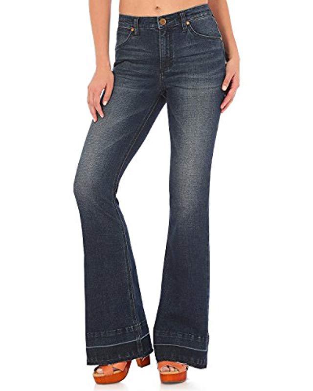 wrangler women's retro mae high rise flare jeans