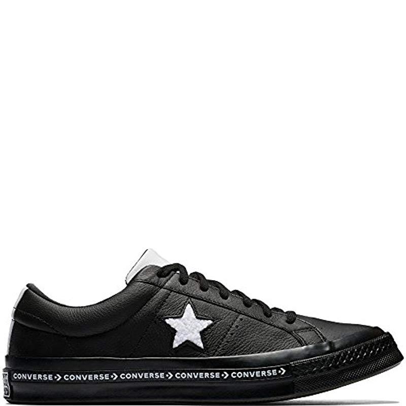 Converse Unisex Adults' Lifestyle One Star Ox Leather Fitness Shoes in  Black for Men - Lyst