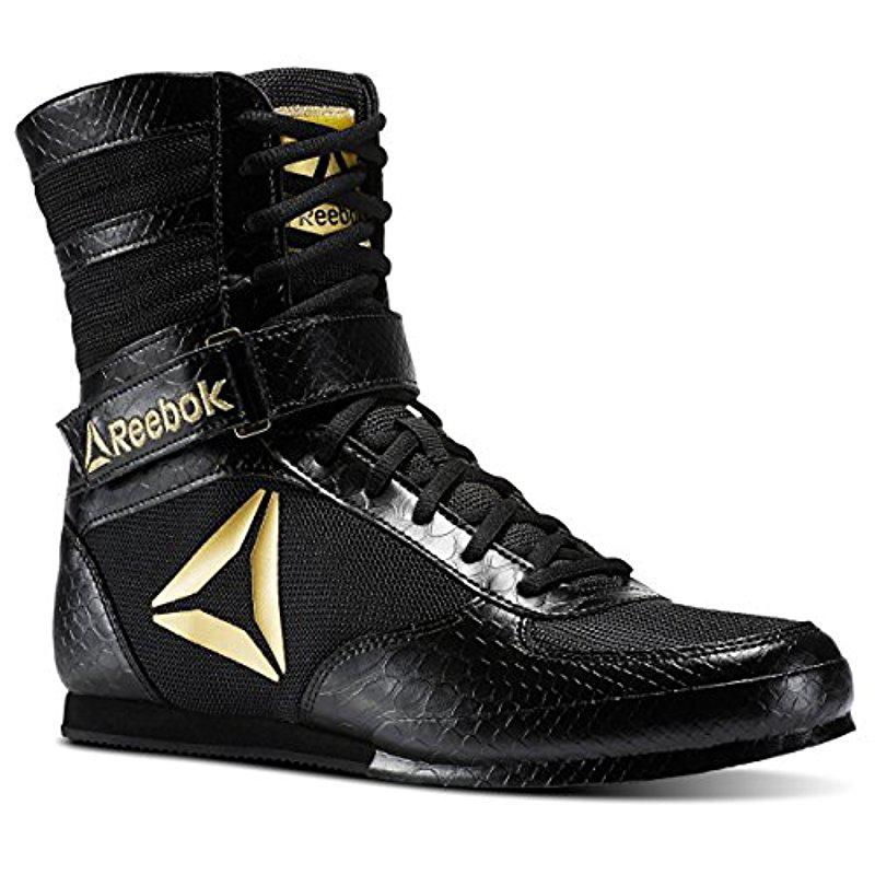 Reebok Synthetic Boxing Boot-buck Cross Trainer in Black/Gold (Black) for  Men - Lyst