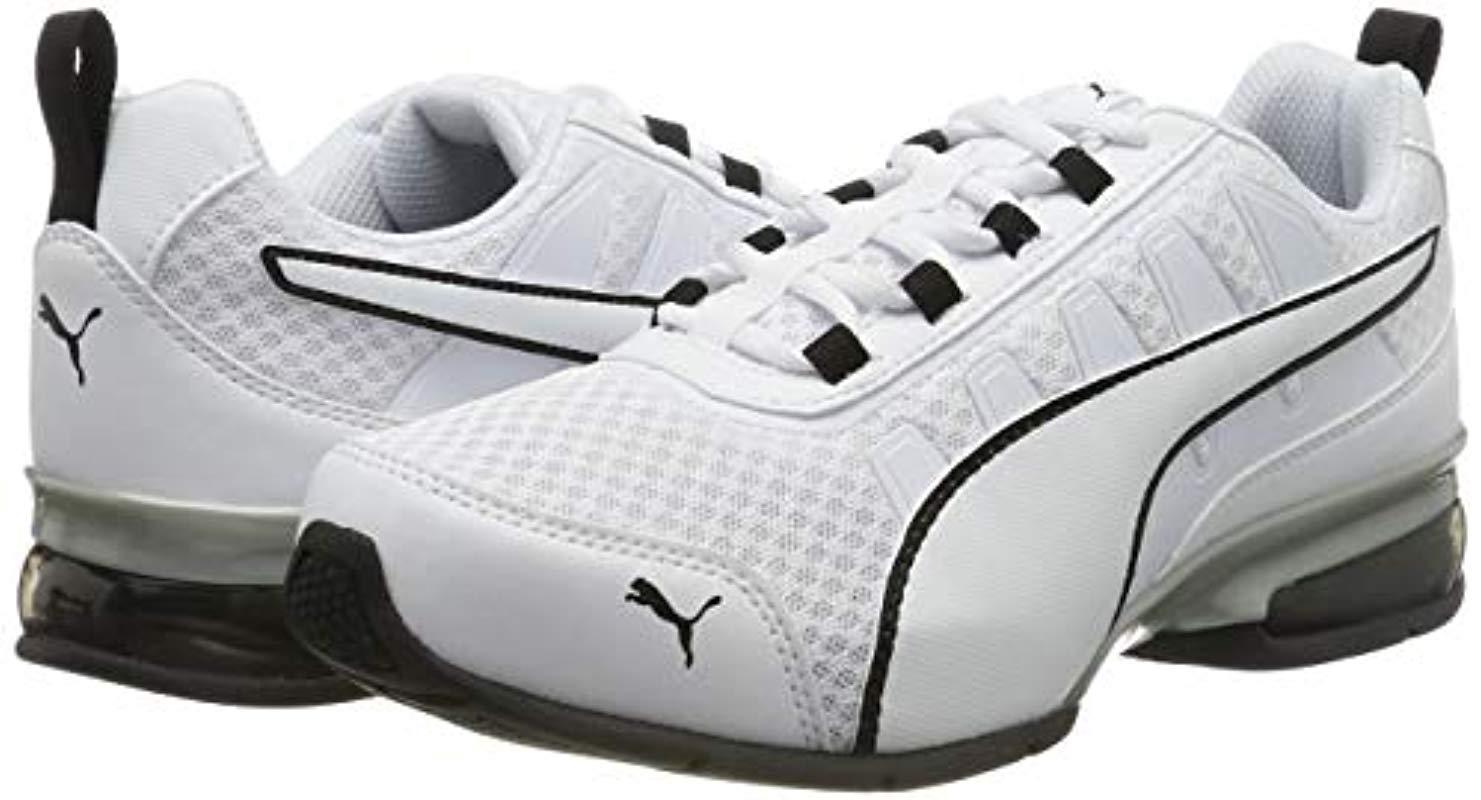 puma black mesh sports shoes
