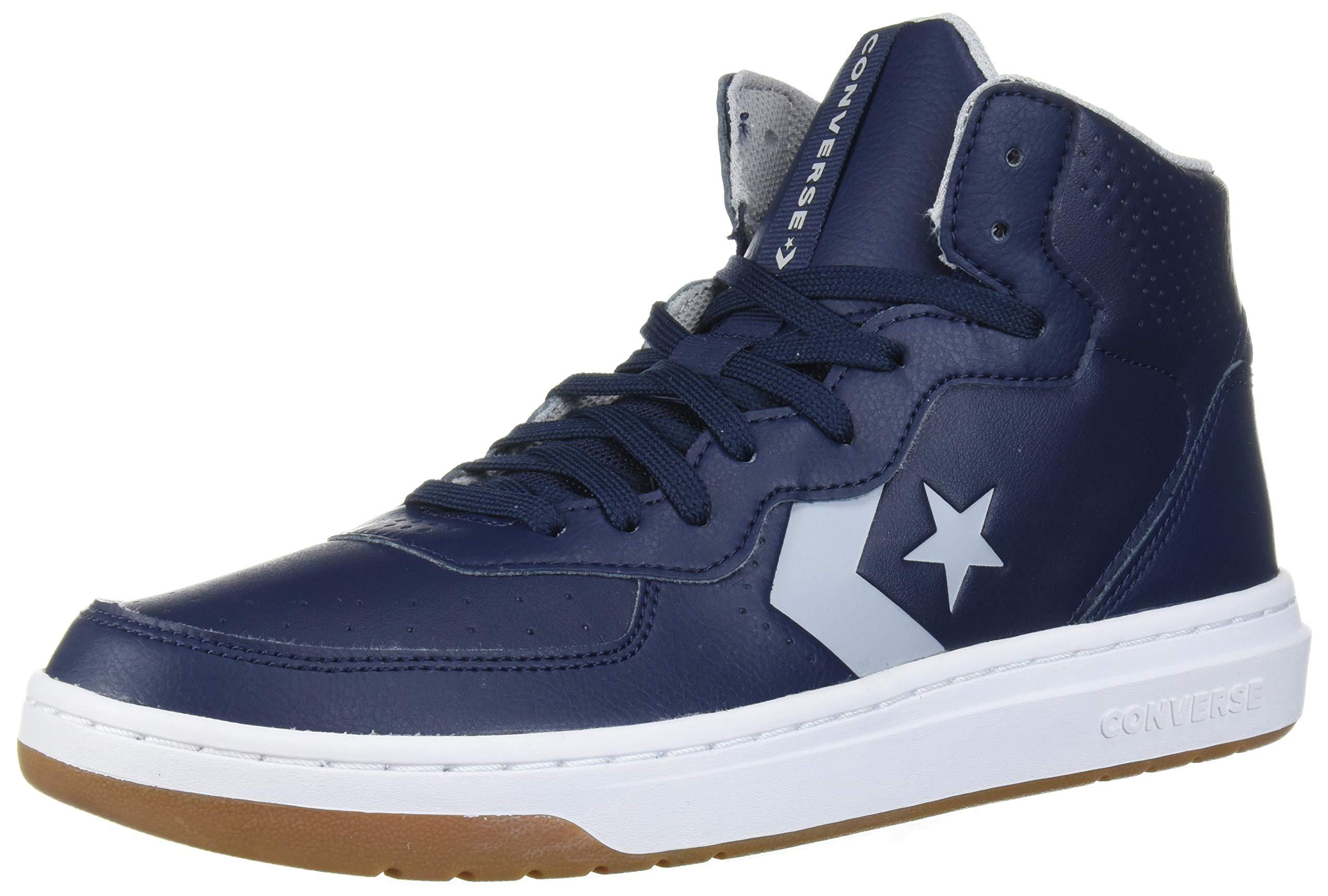 leather mid sneakers