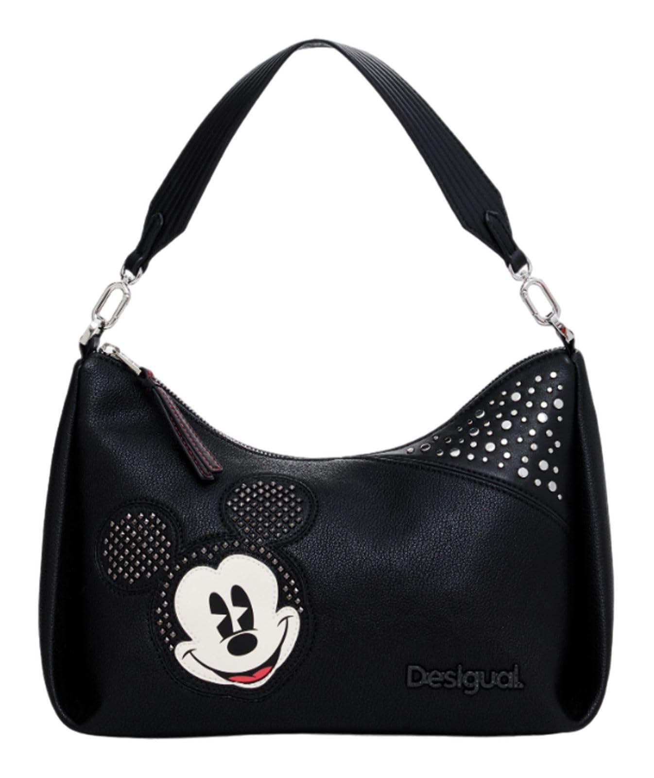 Desigual SMALL WITH EMBROIDERED FLAP - Handtas - black/zwart