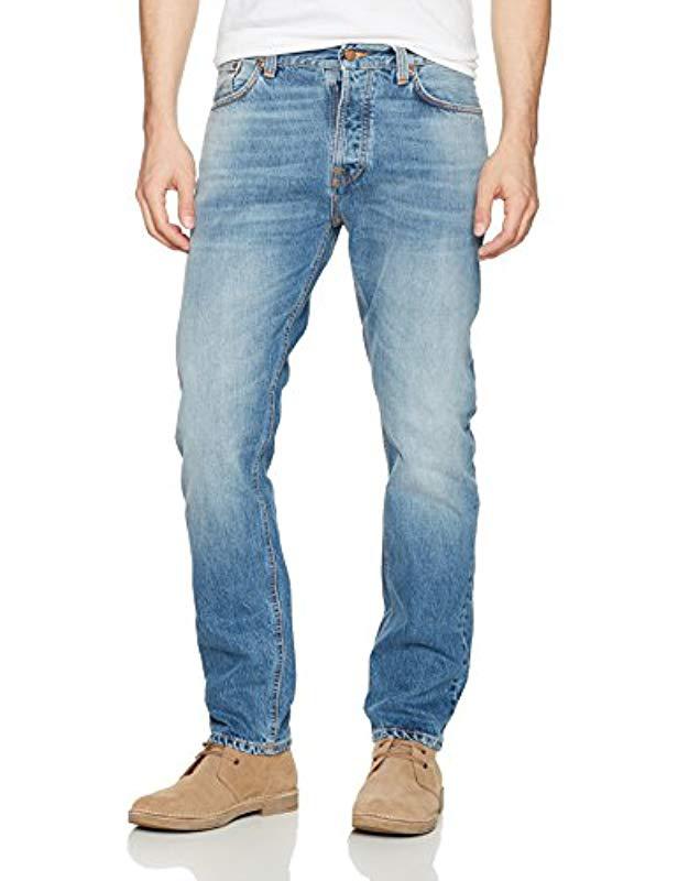 Nudie Jeans Cotton Fearless Freddie Shiny Indigo in Blue for Men - Lyst