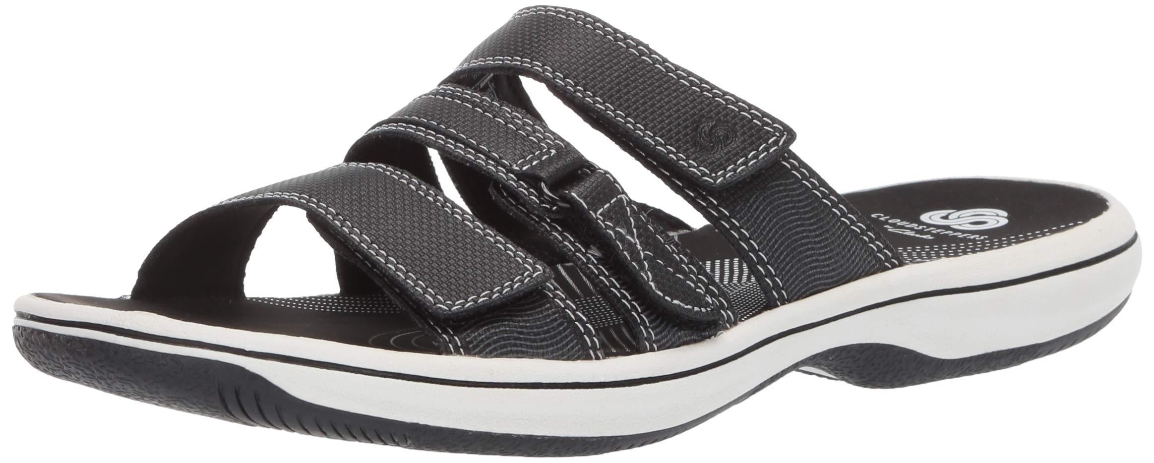 Clarks Brinkley Coast Slide in Black | Lyst