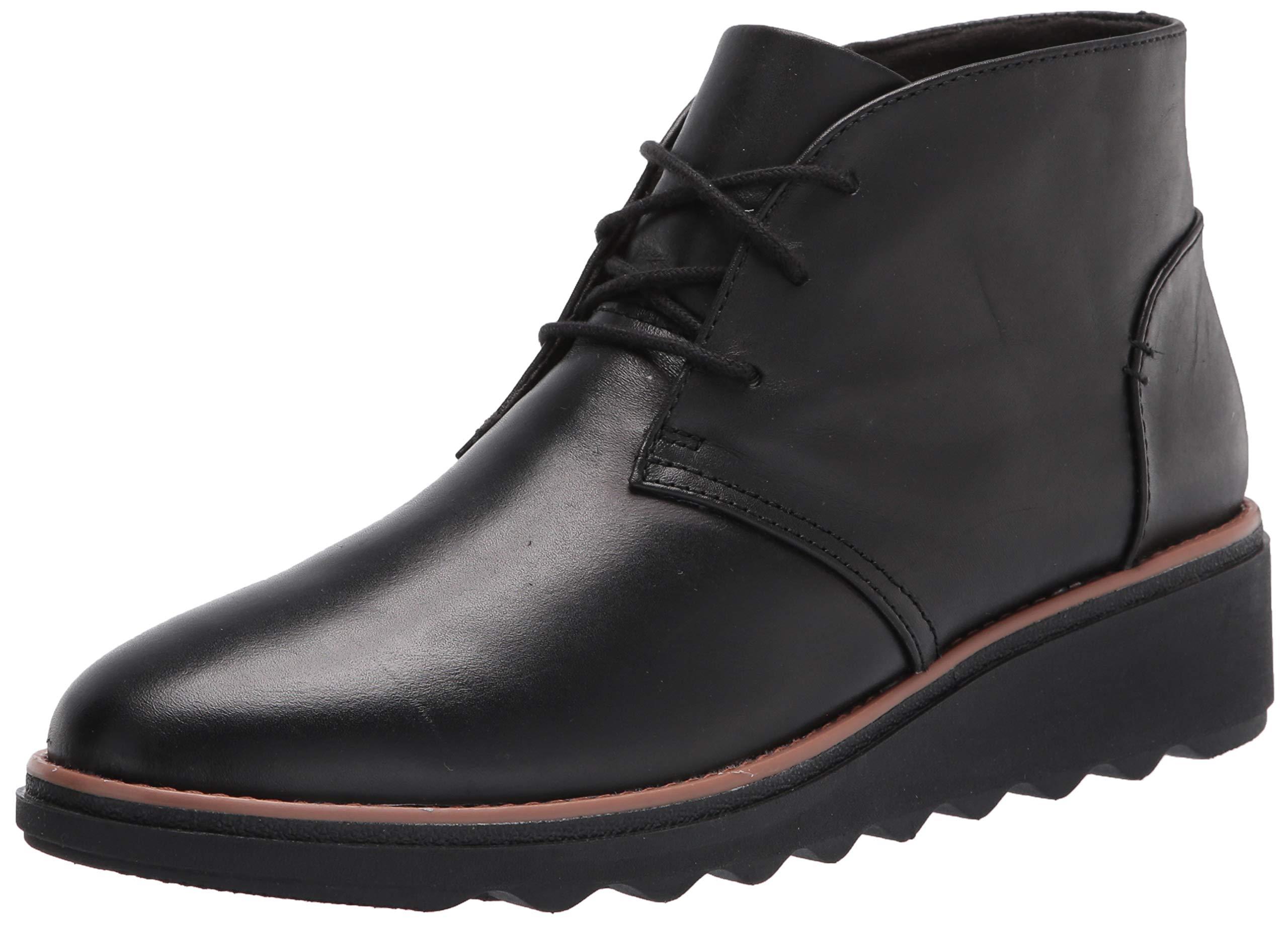 Clarks Sharon Hop Ankle Boot in Black 