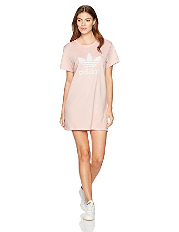 adidas trefoil dress pink