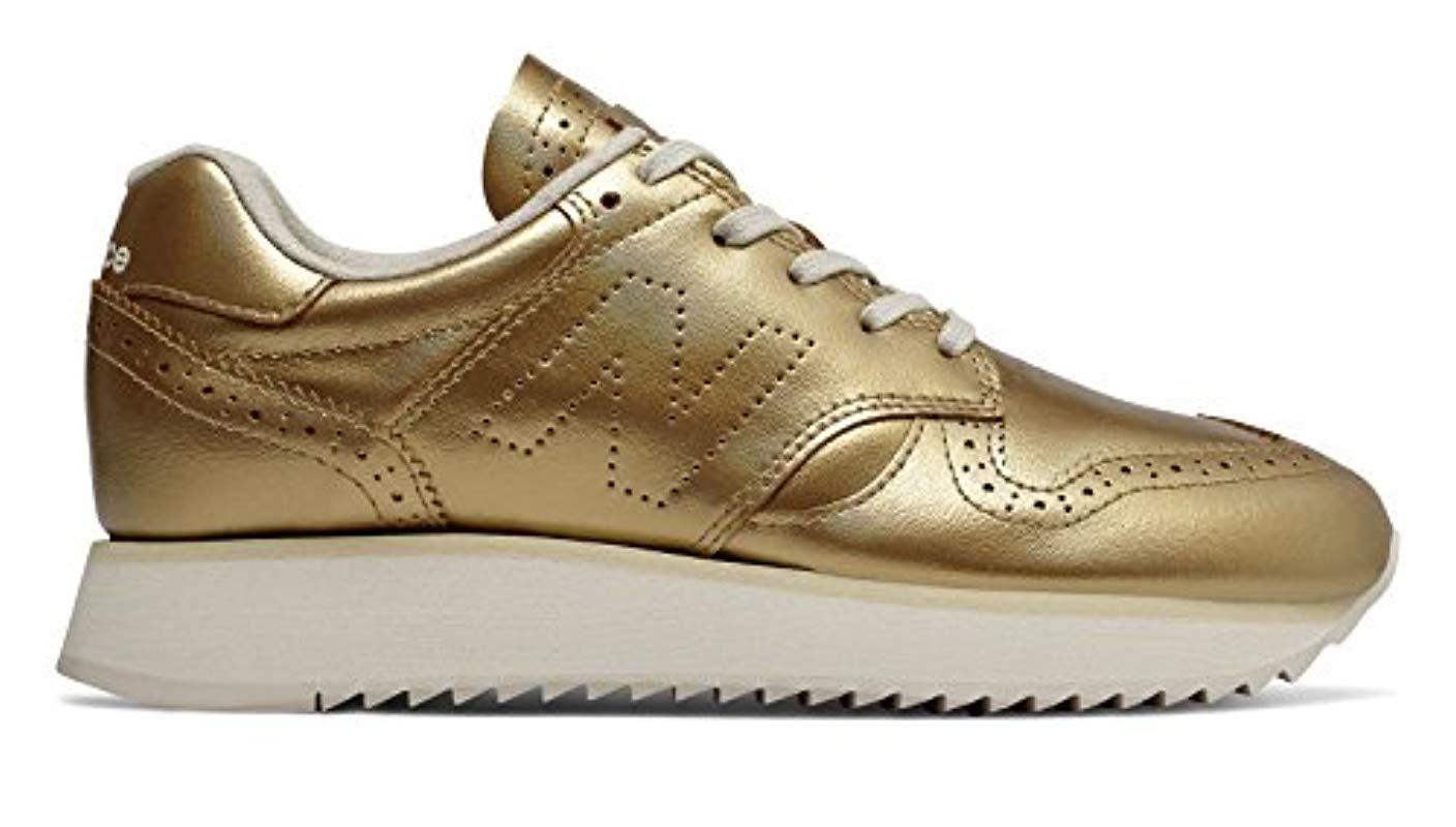 New Balance Denim 520 Platform in Gold Metallic (Metallic) | Lyst